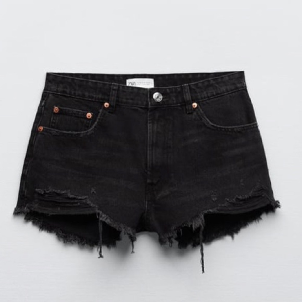 Zara High Rise Denim Shorts